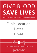 Blood donor clinic poster