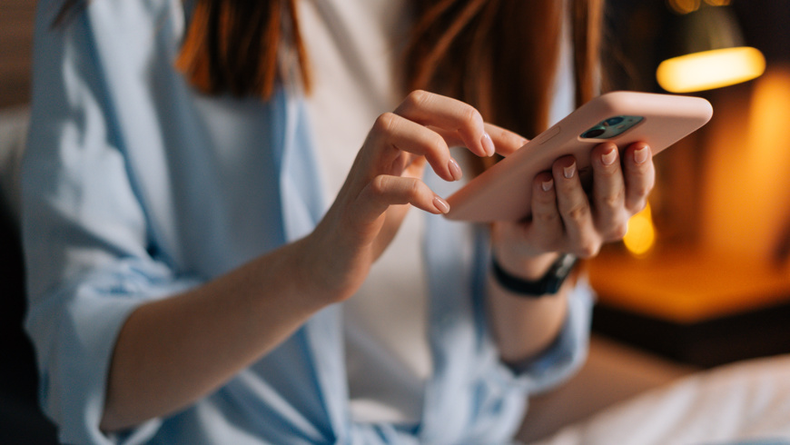 Girl On Phone texting