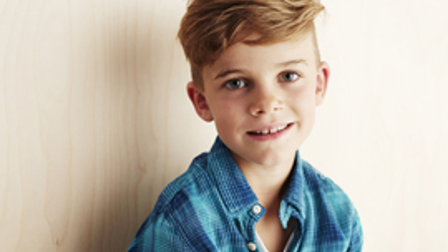 no 71 boy in blue check shirt