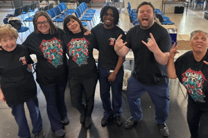 IBTS team supporting the Metallica campaign in branded t-shirts